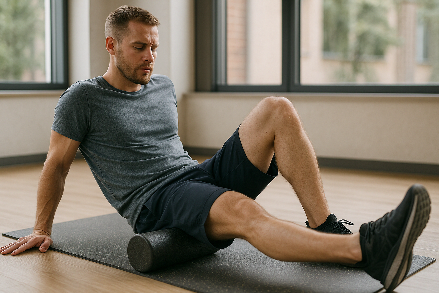 Effektive foam roller øvelser für Übungsleser: So lösen Sie Muskelverspannungen - Illustration