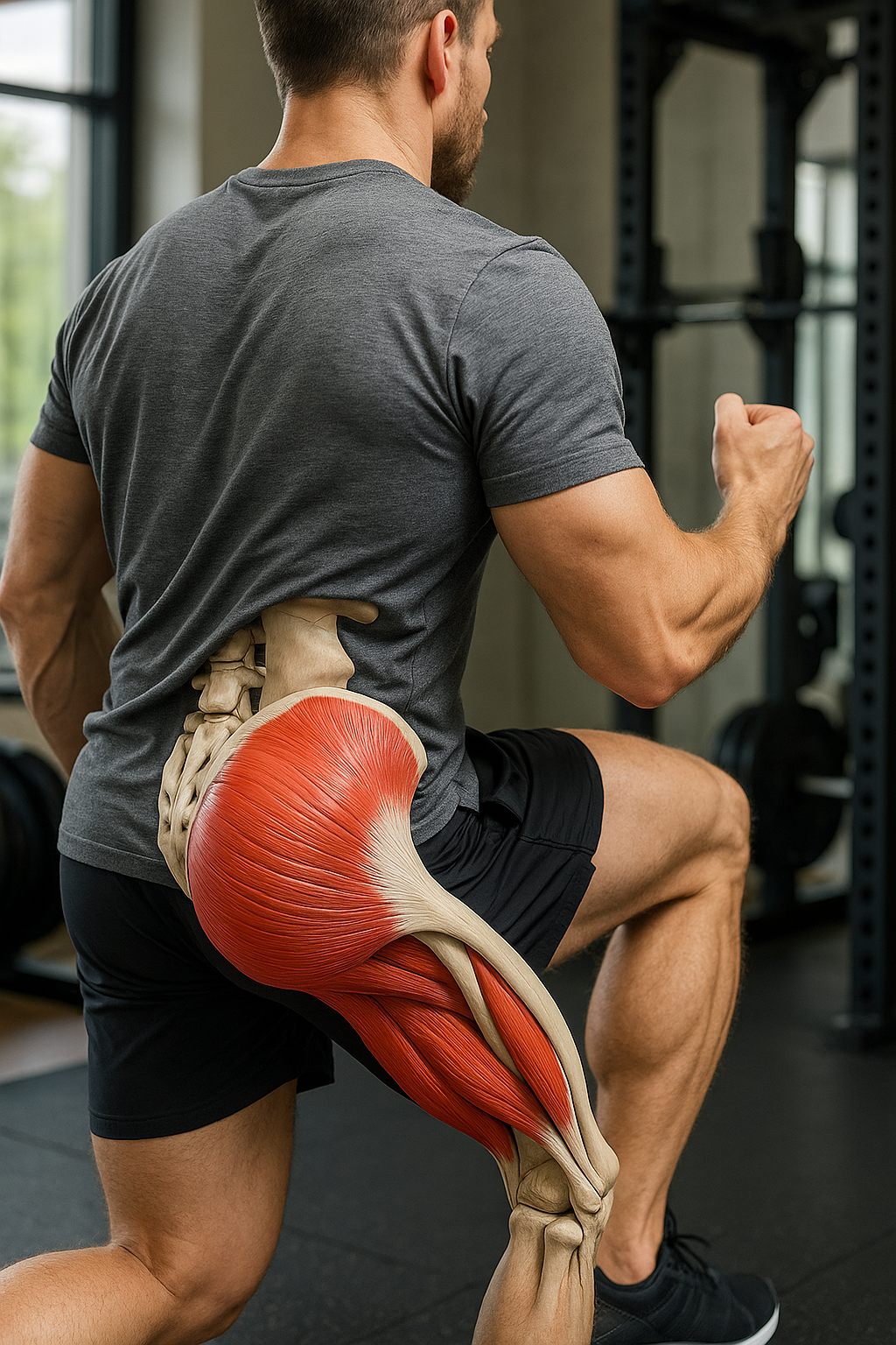 Übungsleser stärken ihre Hüften mit gluteus medius øvelser - Illustration