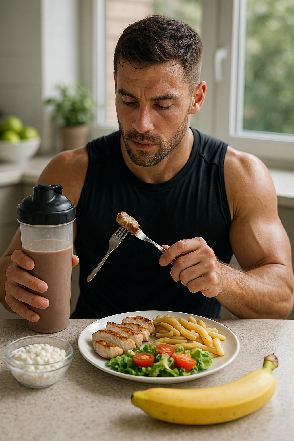 Energie tanken: die besten Snacks nach dem Training für optimale Regeneration - Illustration