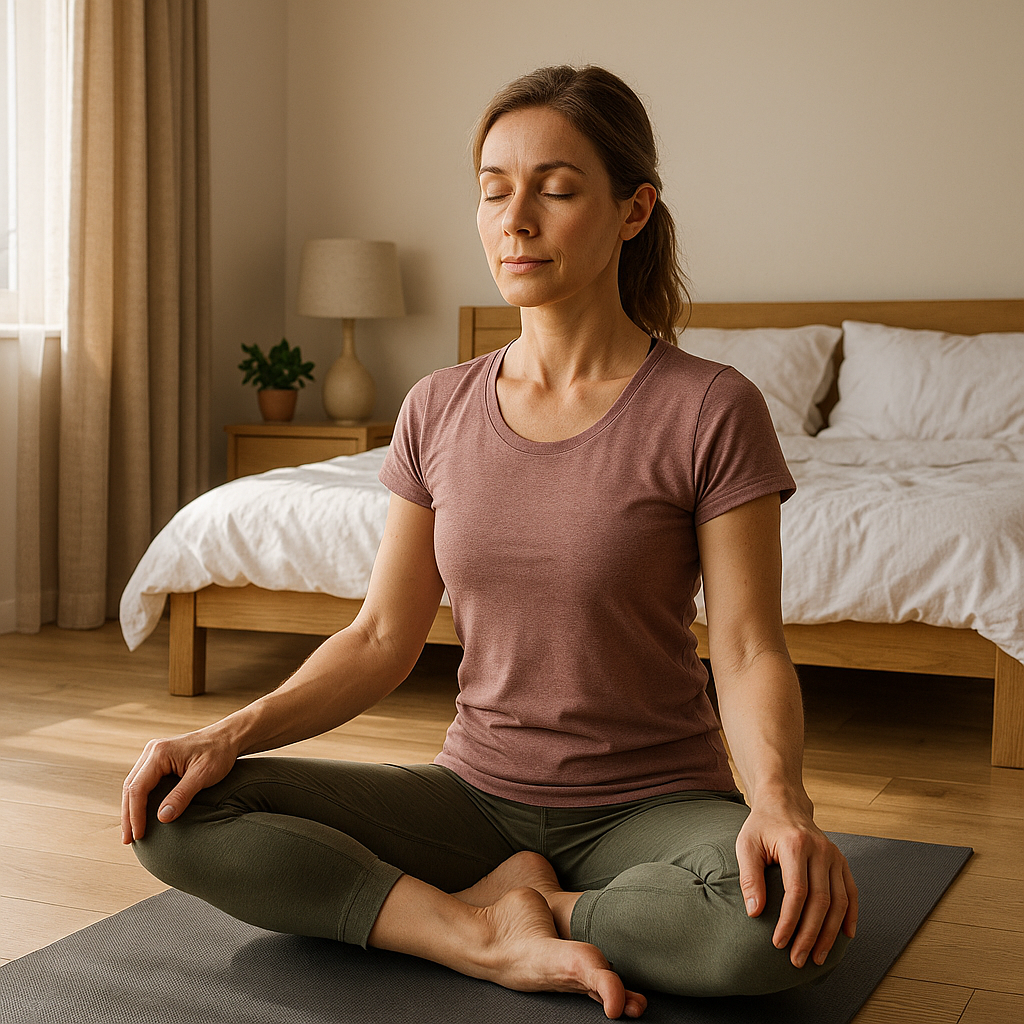 Beginne deinen Tag mit energiegeladenem morgen yoga für mehr Fokus und Gelassenheit - Illustration