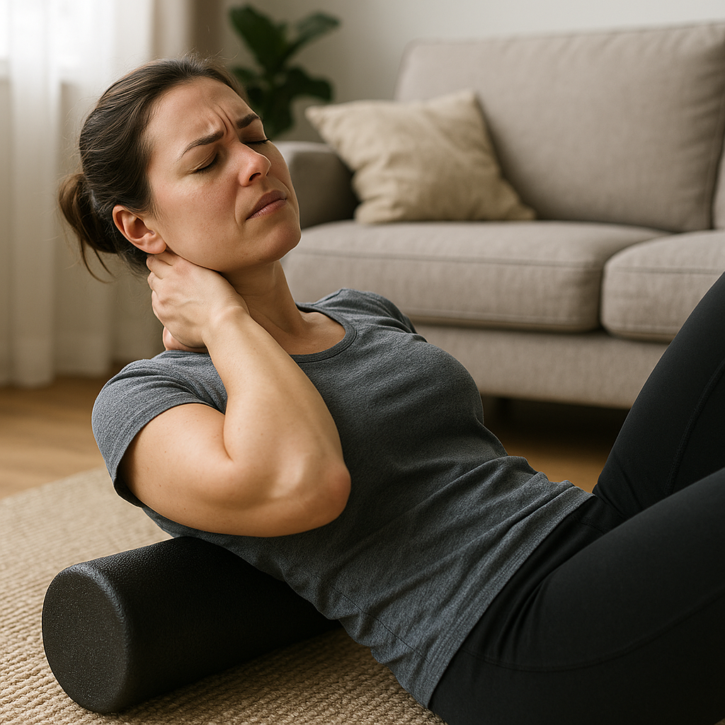 „6 effektive foam roller-Übungen für Übungsleser mit Nackenschmerzen“