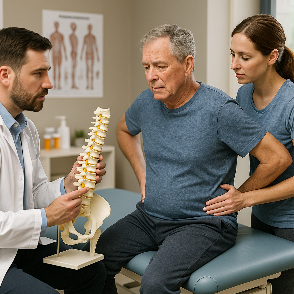 Leben ohne Schmerzen: effektive Wege zur Behandlung von spinalstenose - Illustration
