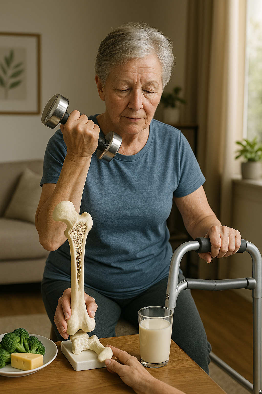 Gesunde Knochen, starkes Leben: Tipps zur Osteoporose-Vorbeugung - Illustration