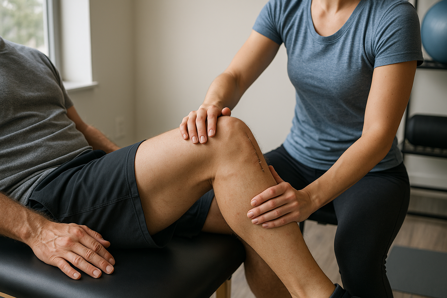 Übungsleser: knieschonende Übungen für eine erfolgreiche Rehabilitation - Illustration