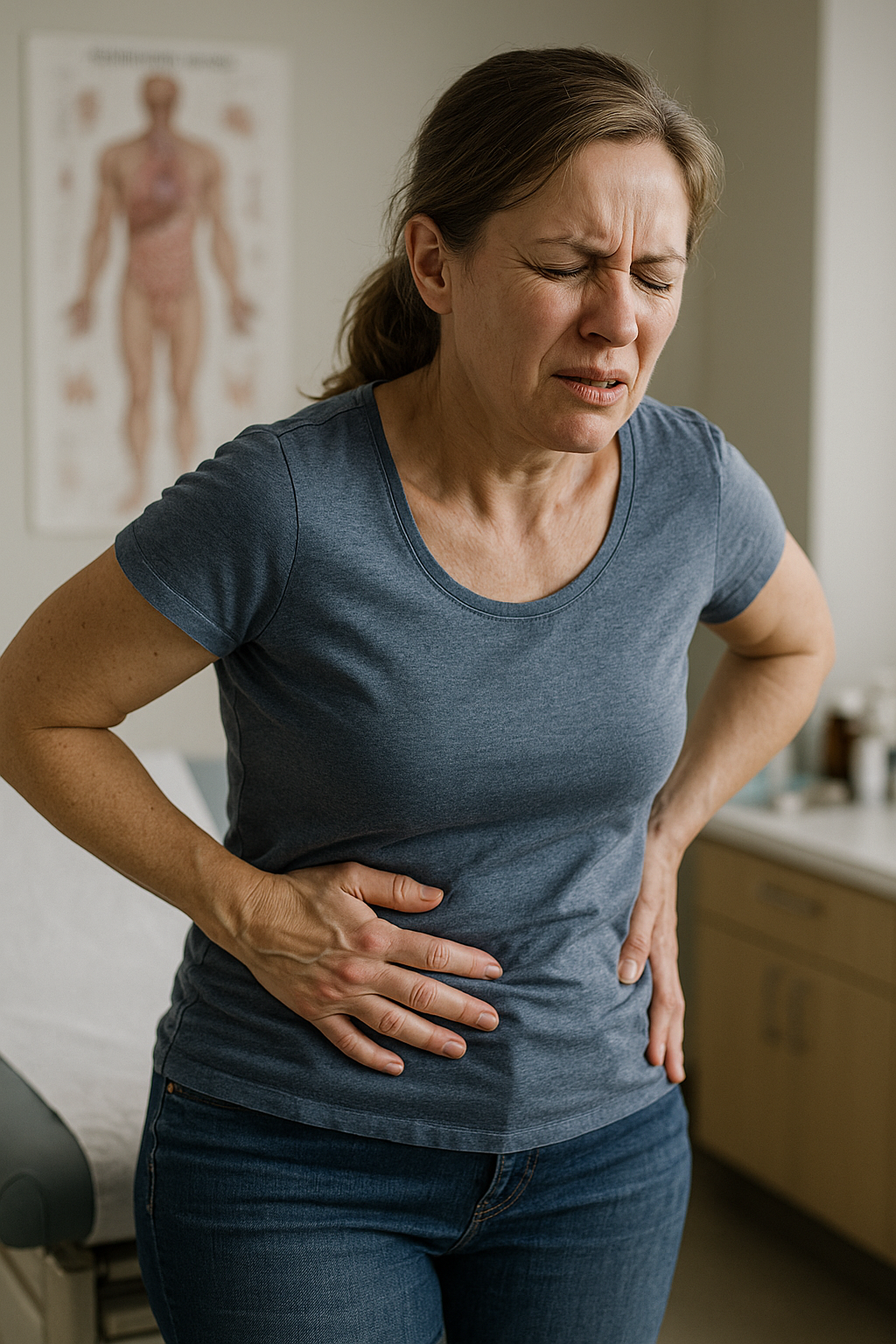 Verstehe die Ursachen von Schmerzen in der rechten Bauch- und Rückenseite: Wann du zum Arzt gehen solltest - Illustration