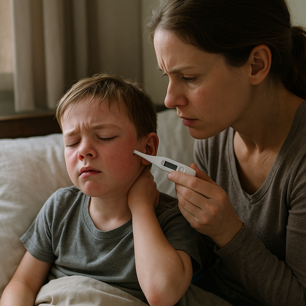 Nackenschmerzen und Fieber bei Kindern: Wann ist es ernst?