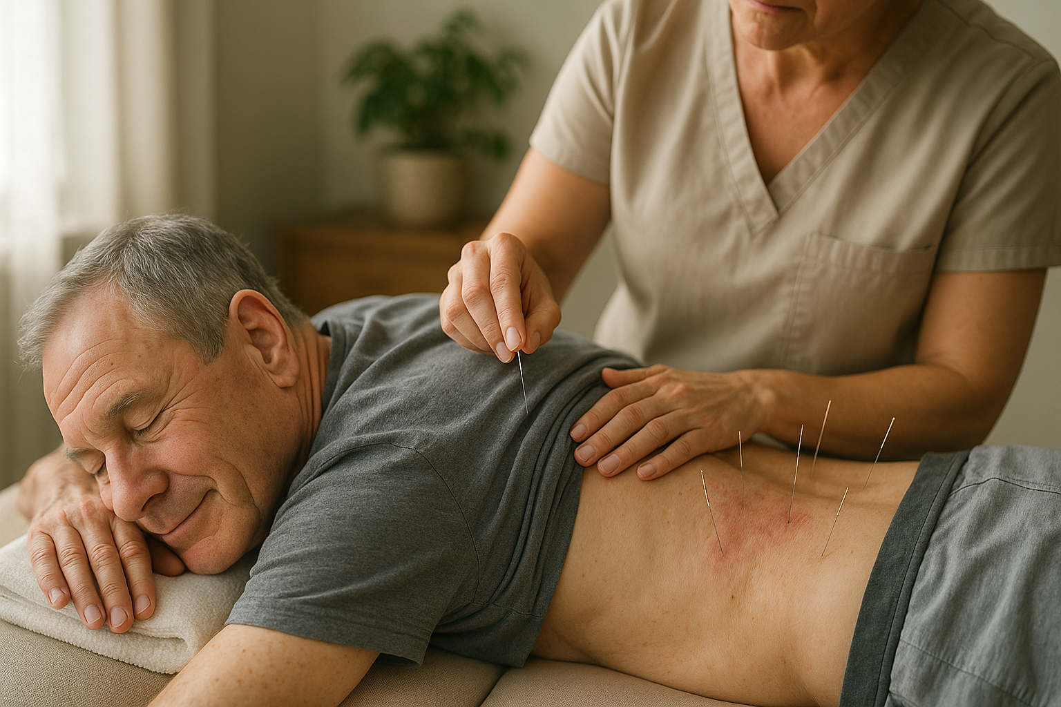 Entdecke die sanfte Linderung bei spinalstenose durch Akupunktur - Illustration