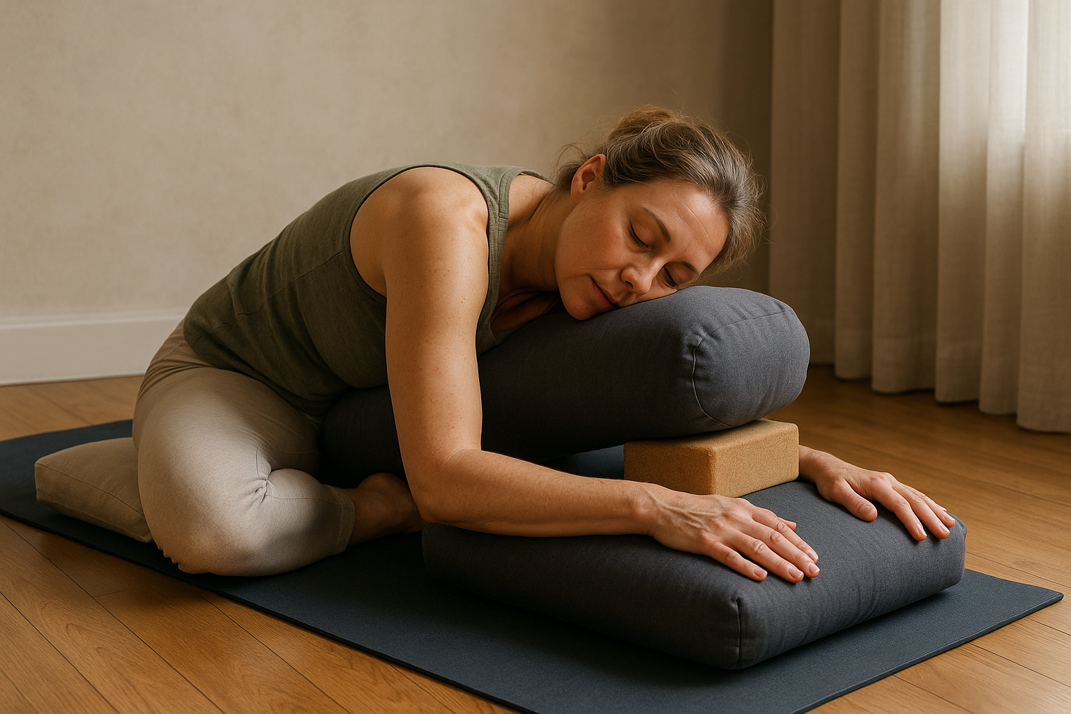 Entdecke die beruhigende Kraft von yin yoga übungen für Körper und Geist - Illustration