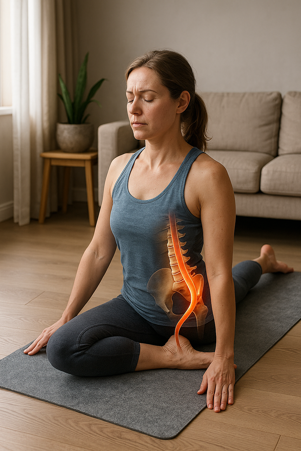 Übungsleser aufgepasst: sanfte yoga Übungen für den ischiasnerv entdecken - Illustration