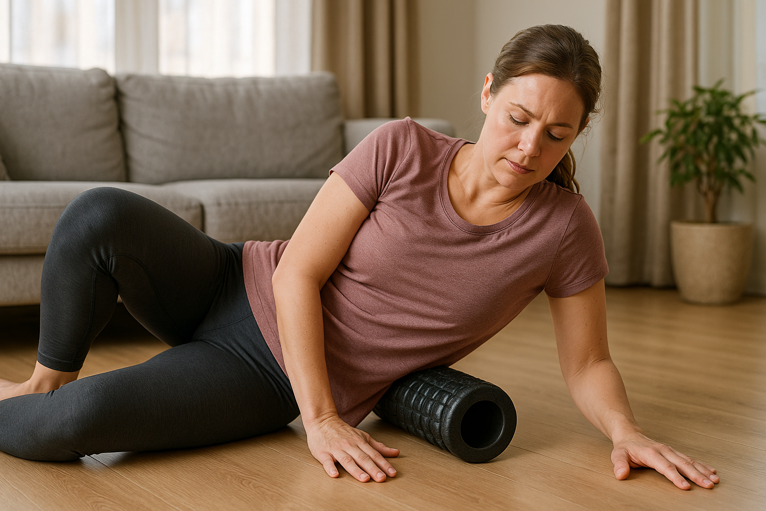 Übungen mit dem foam roller für eine entspannte Hüfte