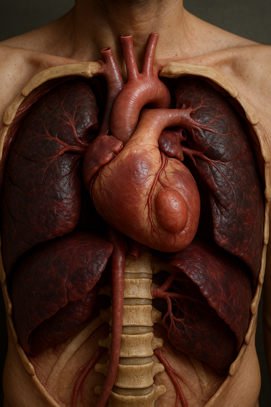 Entdecke die Geheimnisse des thorakalen Raums: Anatomie, Erkrankungen und mehr - Illustration