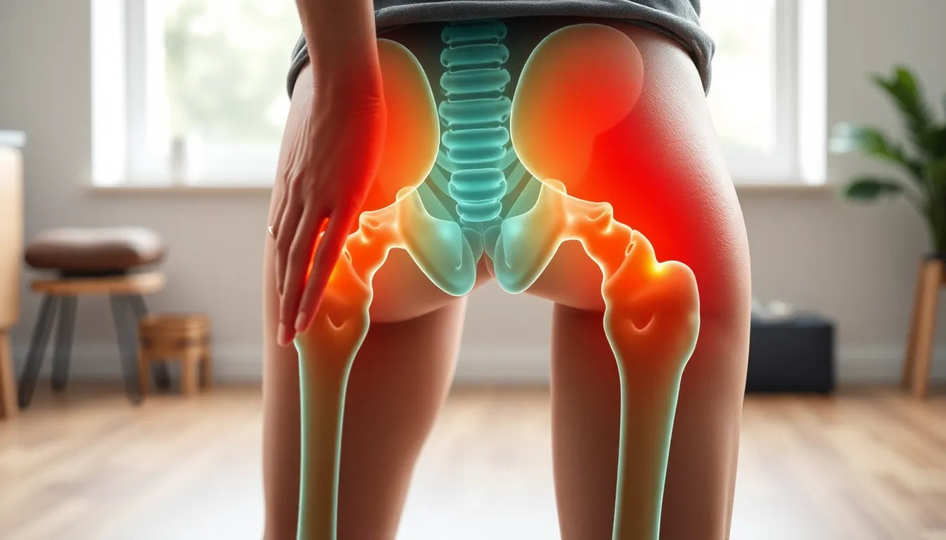 Übungsleser entdecken gelenkschonende Übungen bei arthrose in der hüfte - Illustration